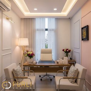 اتاق مشاوره و ویزیت در کلینیک زیبایی با طراحی آرام و خصوصی