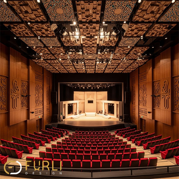 طراحی و ساخت سالن آمفی‌تئاتر مدرن در ایران با رعایت ضوابط استاندارد، معماری معاصر و الهام از فرهنگ محلی