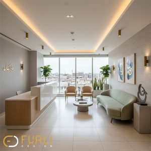 طراحی مطب دندان پزشکی - پذیرش و سالن انتظار
