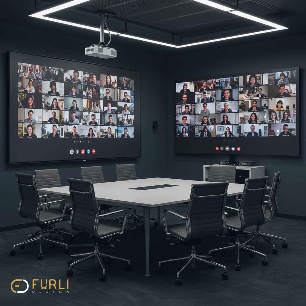 طراحی فضای کار الهامبخش: چگونه دکوراسیون دفتر شما به رشد صادراتی کمک میکند؟ اتاق کنفرانس هوشمند: پلی برای ارتباطات بیوقفه جهانی