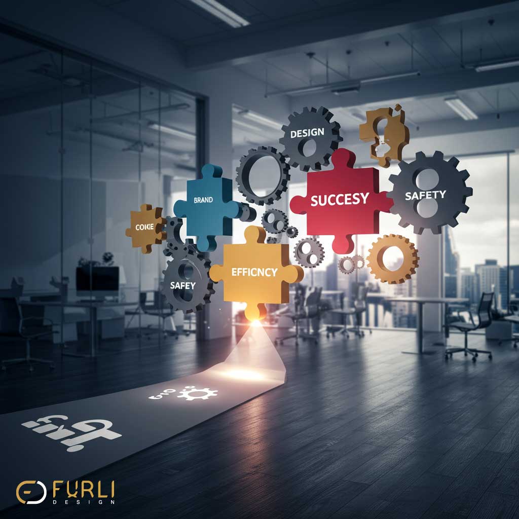 طراحی فضای کار الهامبخش: چگونه دکوراسیون دفتر شما به رشد صادراتی کمک میکند؟ رویکرد جامع: هماهنگی حوزهها برای موفقیت صادراتی